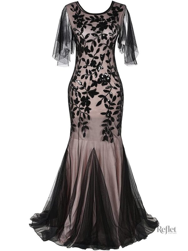 Robe vintage années 30, silhouette fluide et chic