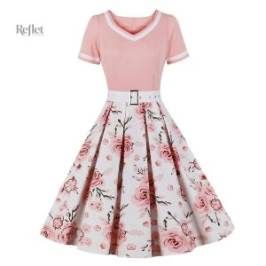 Robe vintage années 50 à imprimé classique
