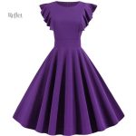 Robe élégante années 50 en tissu léger