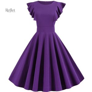 Robe élégante années 50 en tissu léger