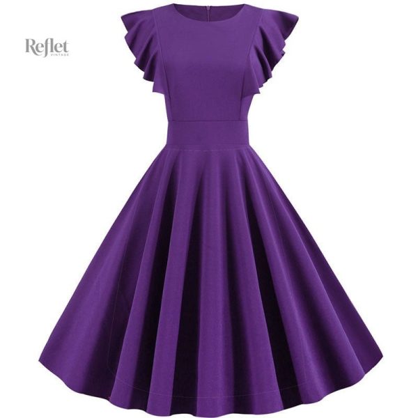 Robe élégante années 50 en tissu léger