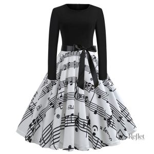 Robe élégante aux motifs rétro