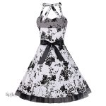 Robe style années 60, élégante avec un dos unique