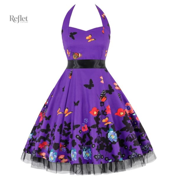 Robe vintage années 60, coupe classique et féminine