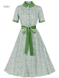 Robe style années 60 pas cher en tissu coloré