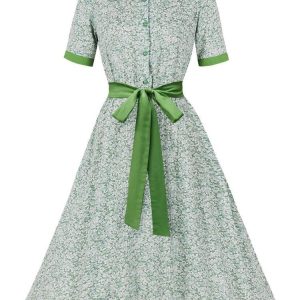 Robe style années 60 pas cher en tissu coloré