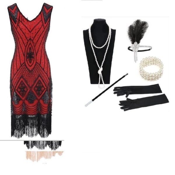 Robe années 30 avec ceinture cintrée