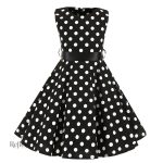 Robe à pois inspirée des styles des années 50
