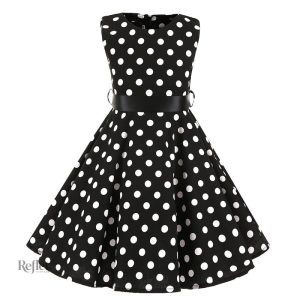 Robe à pois inspirée des styles des années 50