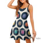 Robe longue avec des manches évasées années 70