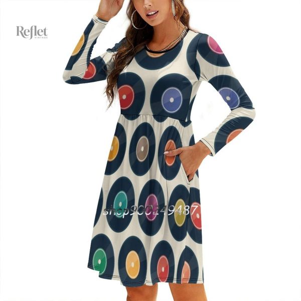 Robe d'été légère année 70, motifs vibrants