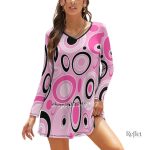 Robe fluide années 70 avec élastique à la taille