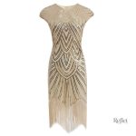 Robe années 30 à jupes plissées