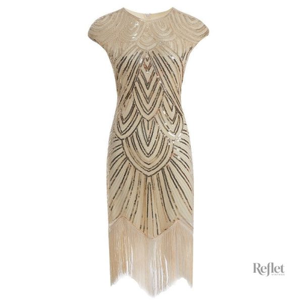 Robe années 30 à jupes plissées