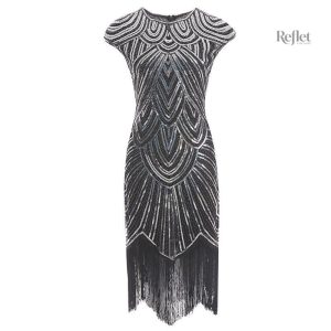 Robe années 30 avec motifs floraux