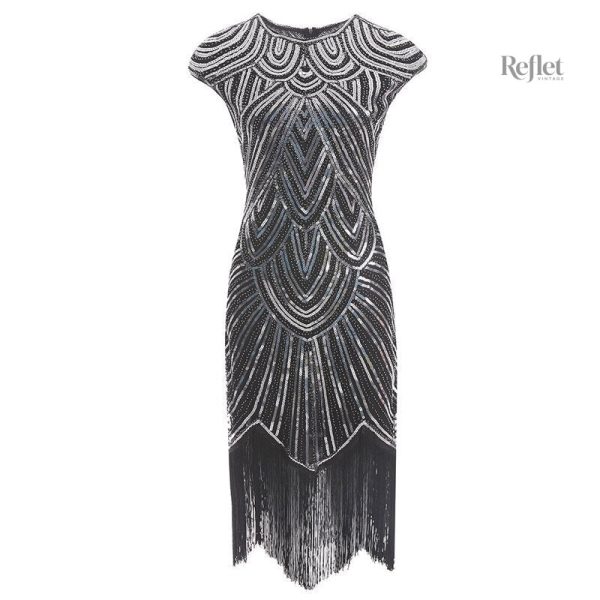 Robe années 30 avec motifs floraux