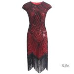 Robe années 30 à manches courtes