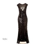 Robe inspirée des années 30 avec motifs floraux