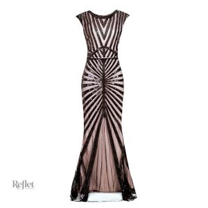 Robe années 30 en tissu léger et fluide