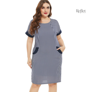 Robe trapèze rétro style années 70 en couleur vibrante