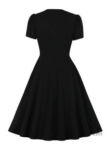 Robe classique à fleurs années 50