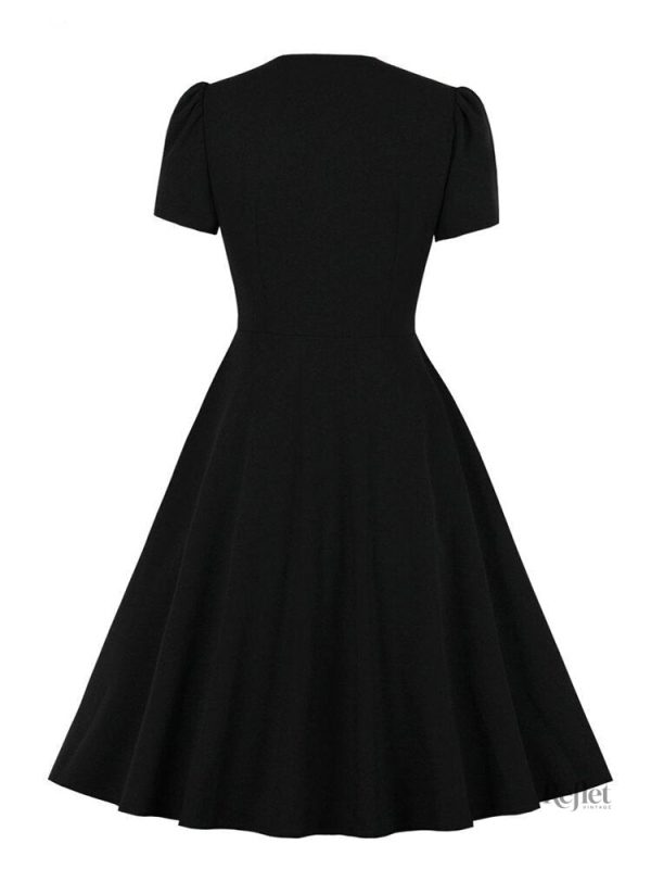 Robe classique à fleurs années 50