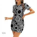 Robe années 70, mélange de tissus vibrants