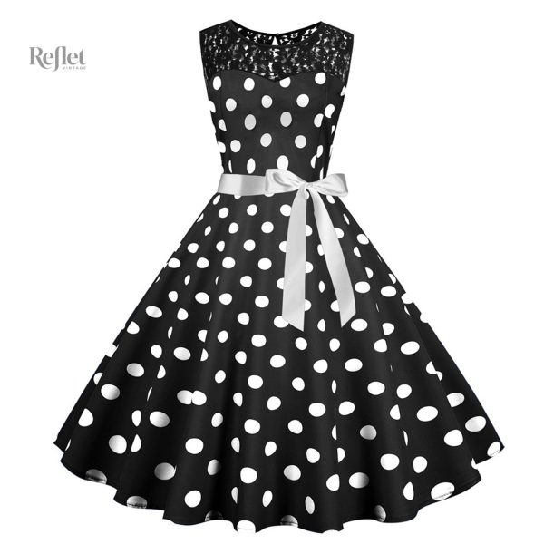 Style années 60, robe à fleurs colorées