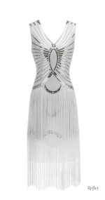 Robe de soirée années 30 à la mode intemporelle