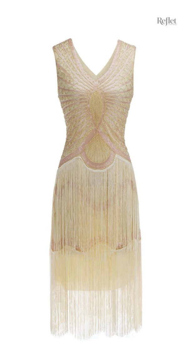 Robe années 30 avec ceinture cintrée