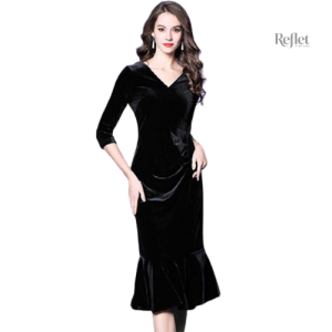 Robe velours style années 20 élégante et chic