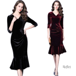 Design rétro avec robe velours années 20 pour soirées