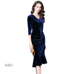 Élégante robe en velours, ambiance années folles