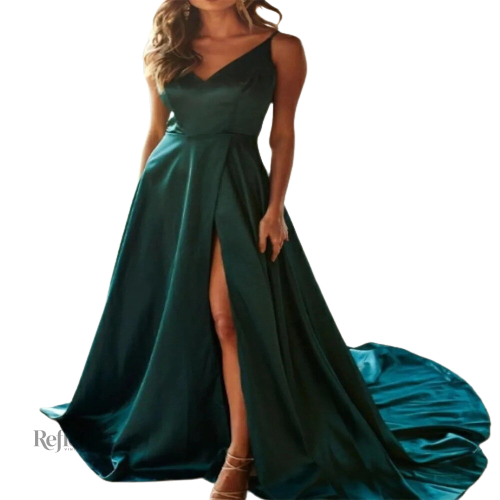 robe-verte-princesse-femme-1 Robe verte princesse pour femme, élégante et festive