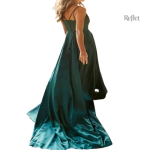 Robe de princesse femme, style raffiné et coloris vert