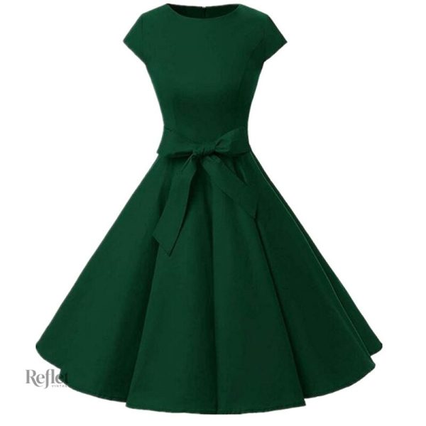 Robe classique des années 30 à fleurs