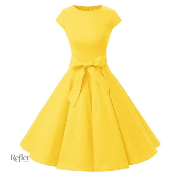 Robe courte vintage à pois des années 30