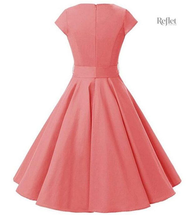 Robe fluide à motif floral années 30