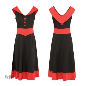 Robe années 50 avec motifs rétro