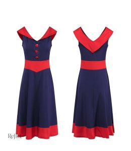 Style vintage robe évasée années 50