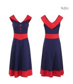 Robe vintage avec ceinture cintrée années 50