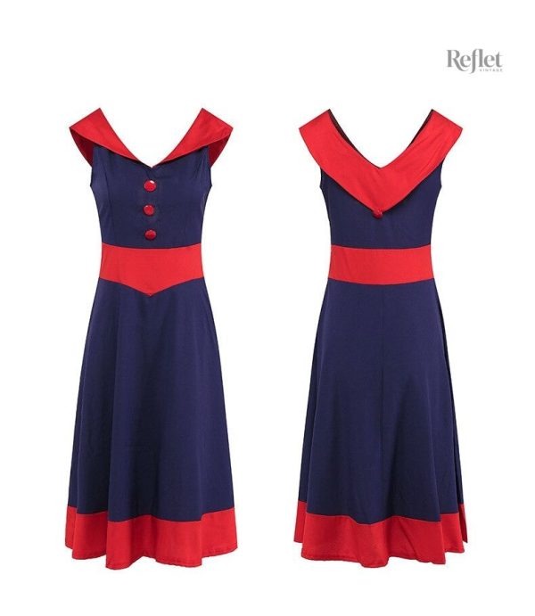 Robe vintage avec ceinture cintrée années 50