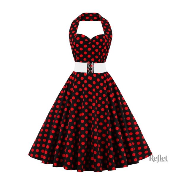 Robe classique années 50 à l'esthétique rétro