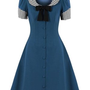 Robe rétro années 50 avec motif classique