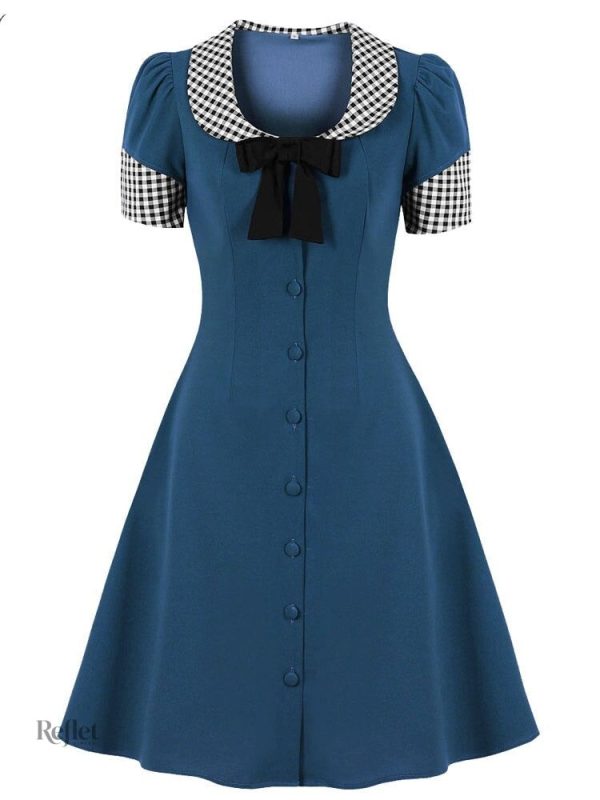 Robe rétro années 50 avec motif classique