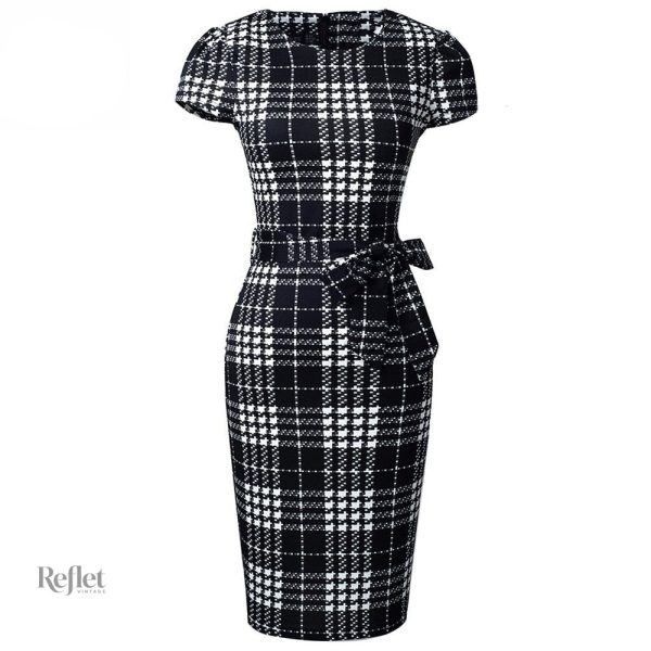 robe-vintage-annee-60-droite-1 Robe Vintage Année 60 Droite