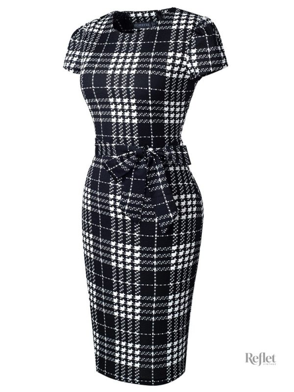Robe vintage inspirée des années 60, silhouette droite