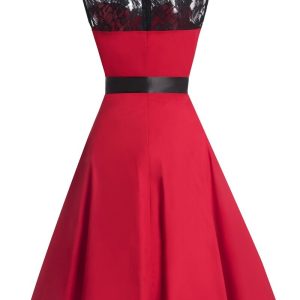 Robe vintage rouge des années 60