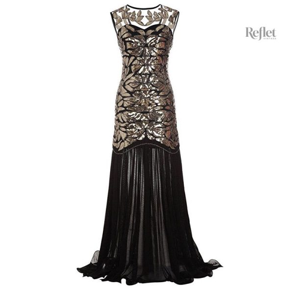 Robe longue à franges année 20