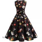 Style rétro années 50, robe élégante à pois